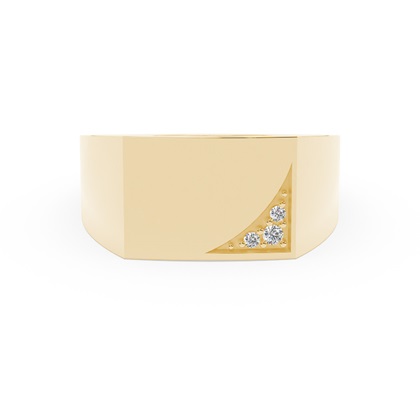 Yellow Gold Men's Diamond Rings