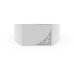 Herren Siegelring mit Diamant-Akzent
