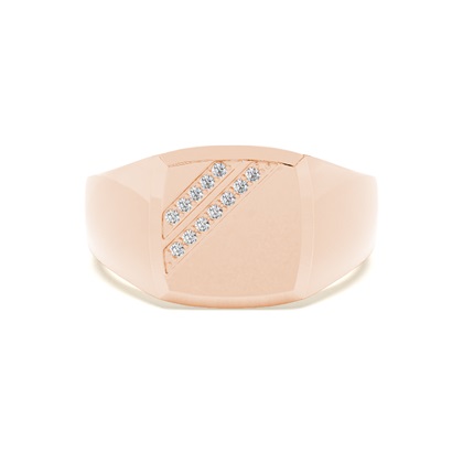 Rose Gold Men's Diamond Rings