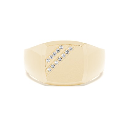 Yellow Gold Men's Diamond Rings