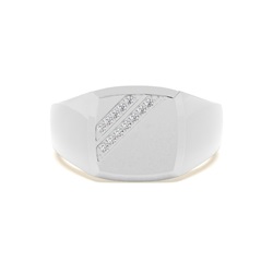Herren Siegelring mit Diamant-Akzent