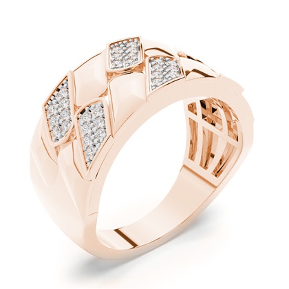 Rose Gold Men's Diamond Rings