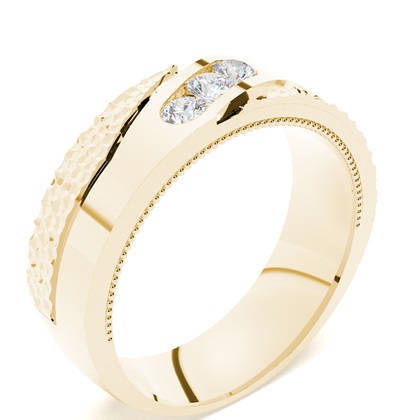 Yellow Gold Men's Diamond Rings
