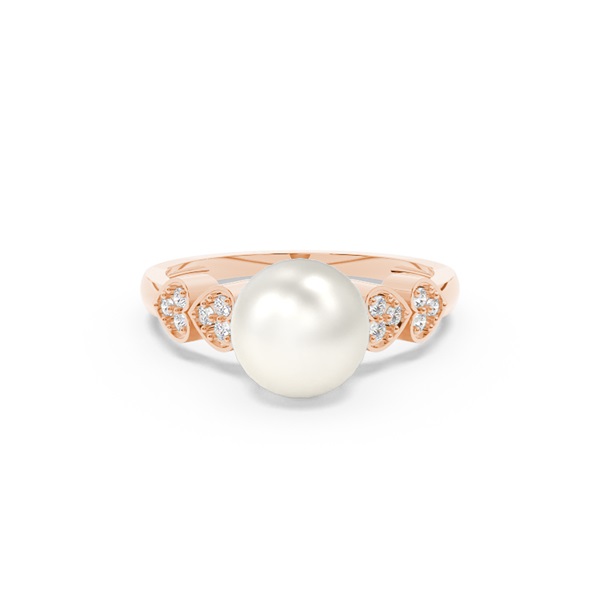 Freshwater Pearl Diamond Accented Ring