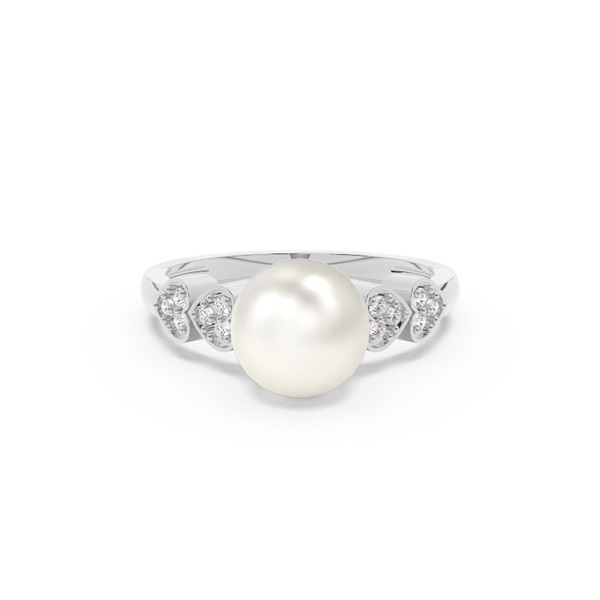 Freshwater Pearl Diamond Accented Ring