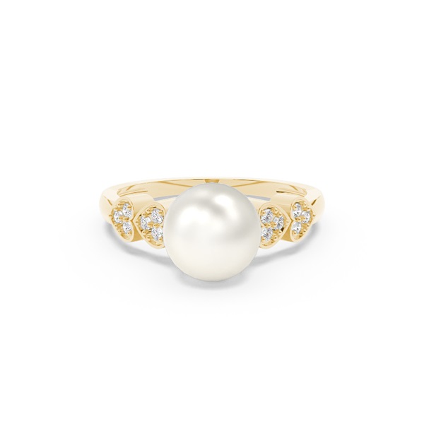 Freshwater Pearl Diamond Accented Ring