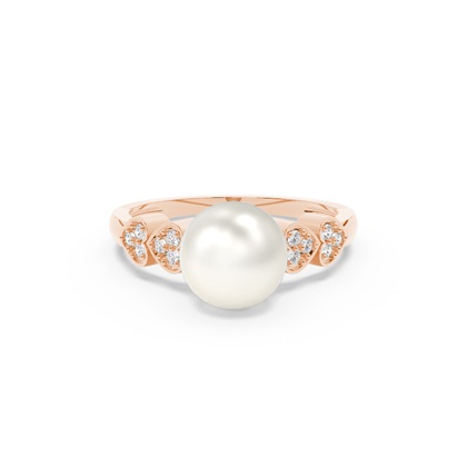 Freshwater Pearl Diamond Accented Ring