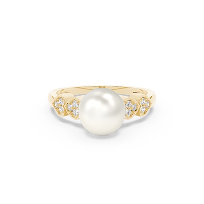 Freshwater Pearl Diamond Accented Ring