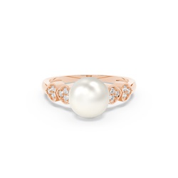 Freshwater Pearl Diamond Accented Ring