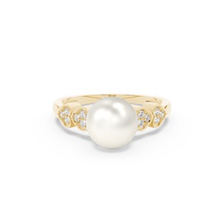 Freshwater Pearl Diamond Accented Ring
