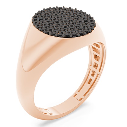 Herren Siegelring mit Diamant-Akzent