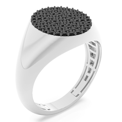 Herren Siegelring mit Diamant-Akzent