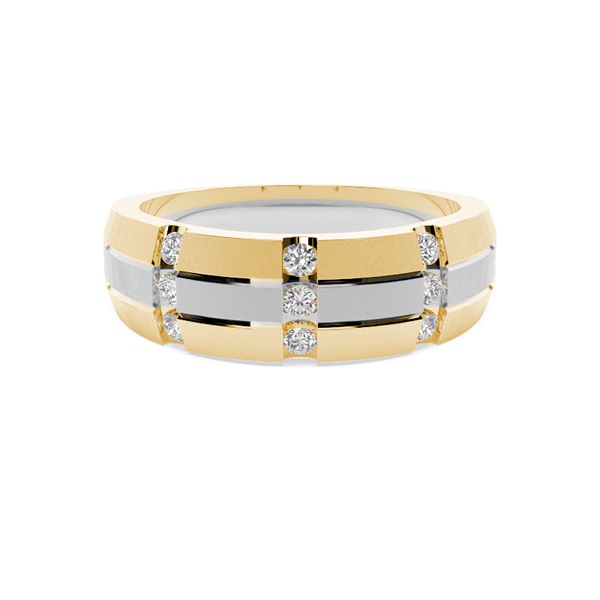Men's Two Tone Matte Finish Ring