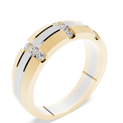 Men's Two Tone Matte Finish Ring