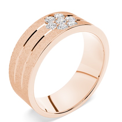 Rose Gold Men's Diamond Rings