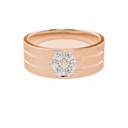 Men's Matte Finish Diamond Accented Ring