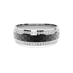 Schwarzer Ruthenium Memoirering für Männer