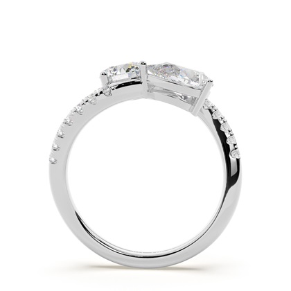 Toi Et Moi Bypass Diamant-Verlobungsring