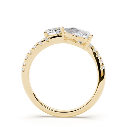 Toi Et Moi Bypass Diamant-Verlobungsring