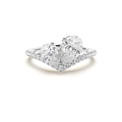 Toi Et Moi Sweetheart Diamond Ring