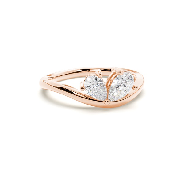 Toi Et Moi Sweetheart Diamond Engagement Ring
