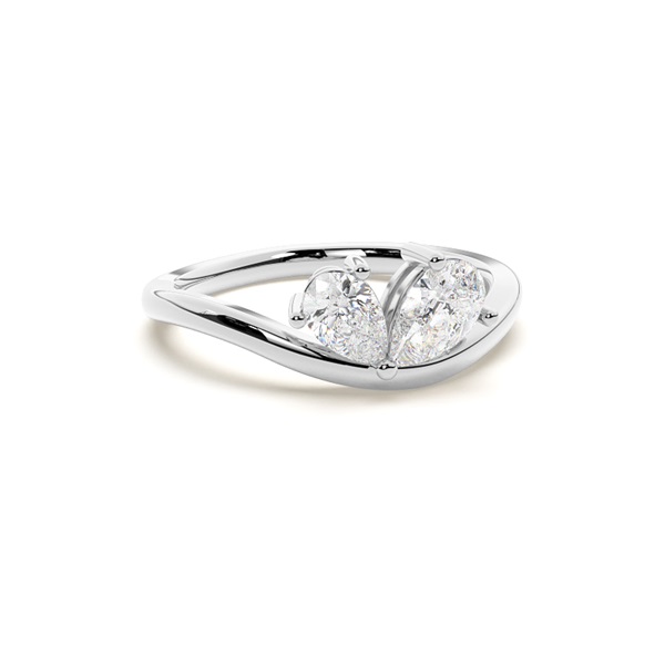Toi Et Moi Sweetheart Diamond Engagement Ring