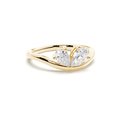 Toi Et Moi Sweetheart Diamond Engagement Ring