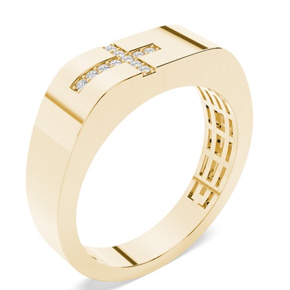 Yellow Gold Men's Diamond Rings