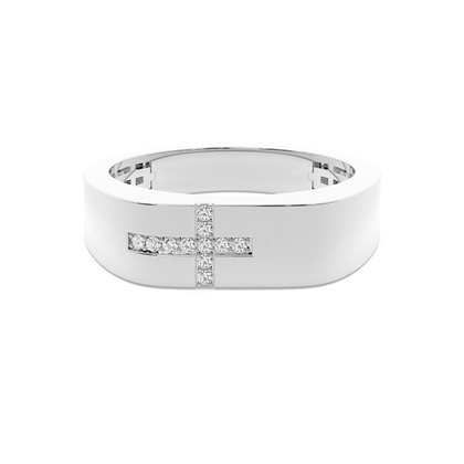 Men's Bold Ring with Diamond Accent