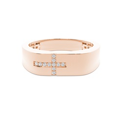 Men's Bold Ring with Diamond Accent
