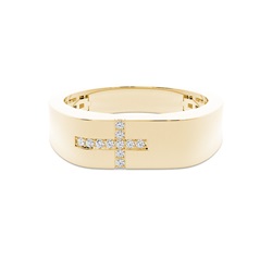 Men's Bold Ring with Diamond Accent