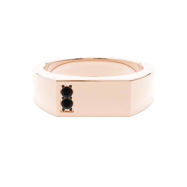 Black Diamond Men's Signet Ring