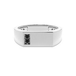 Schwarzer Diamant Herren Siegelring