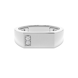 Herren Siegelring mit Diamant-Akzent