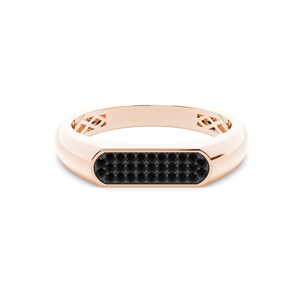 Pave Setting Men's Signet Ring