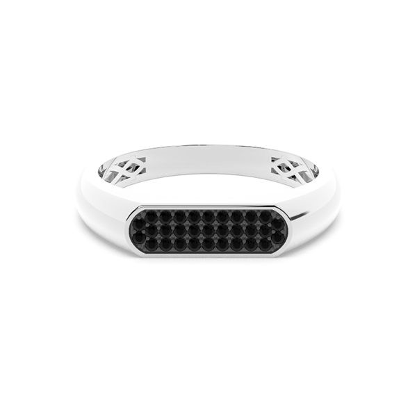 Pave Setting Men's Signet Ring