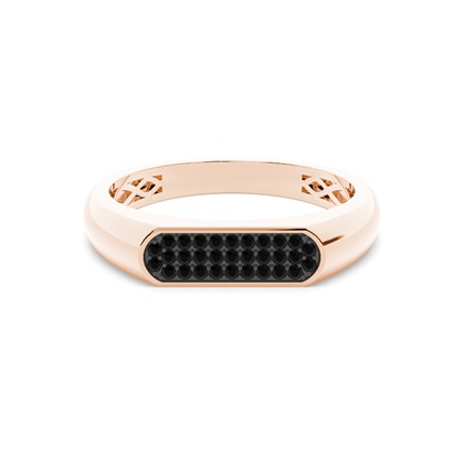 Pave Setting Men's Signet Ring