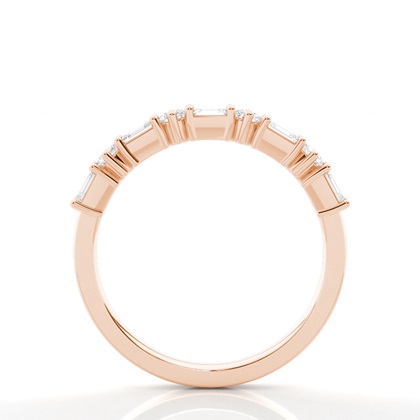 Baguette Und Runder Diamant Ehering