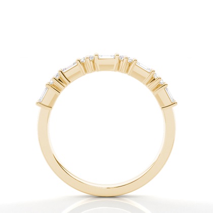 Baguette Und Runder Diamant Ehering