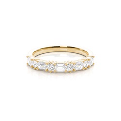 Baguette Und Runder Diamant Ehering