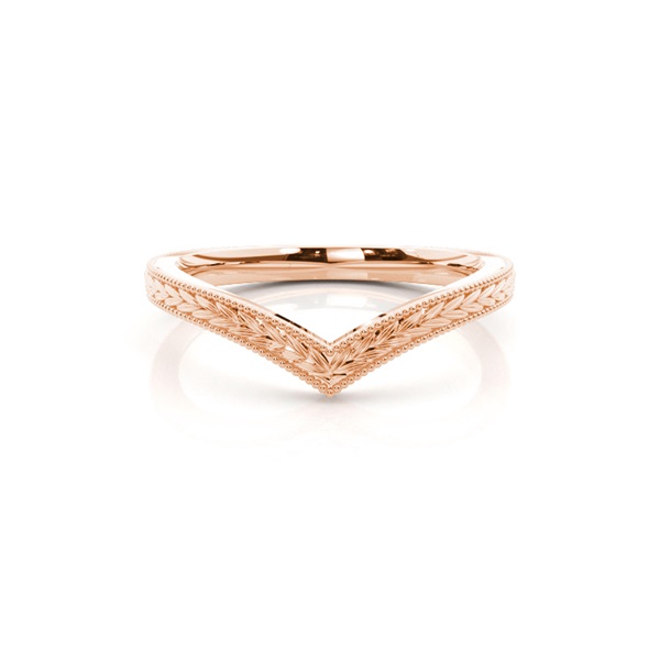 Chevron Shaped Vintage Wedding Band