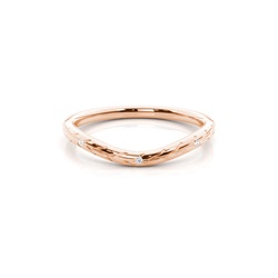 Vintage Diamond Studded Shaped Wedding Band