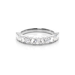 Baguette And Round Diamond Wedding Band