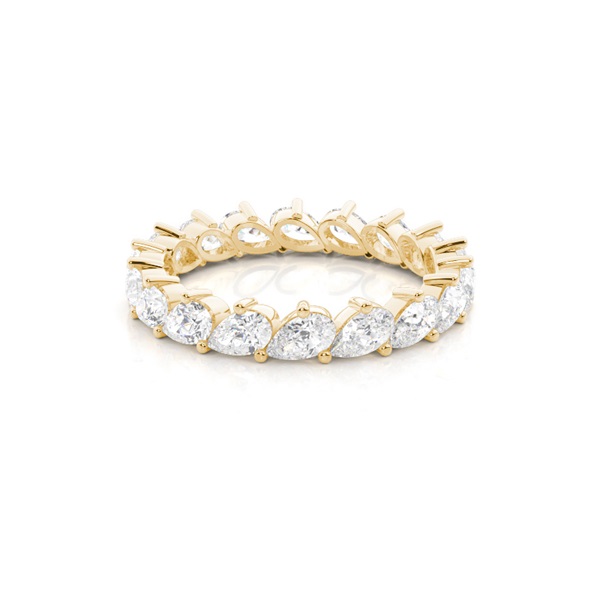 Scalloped Pear-Shaped Diamond Full Eternity Ring