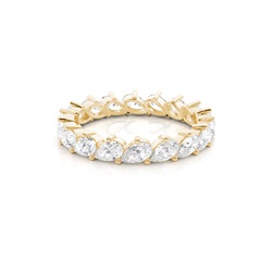 Welliger Tropfenform Diamant Memoriering