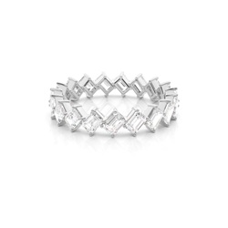 Welliger Smaragdform Diamant Memoriering