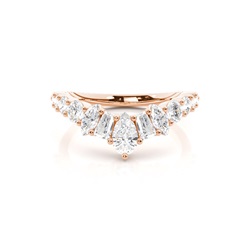 Multishape Diamond Contoured Wedding Ring