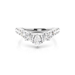 Geschwungener Multiform Diamant Ehering