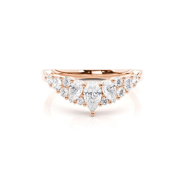Prong Set Multishape Diamond Contour Wedding Ring