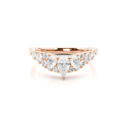 Prong Set Multishape Diamond Contour Wedding Ring